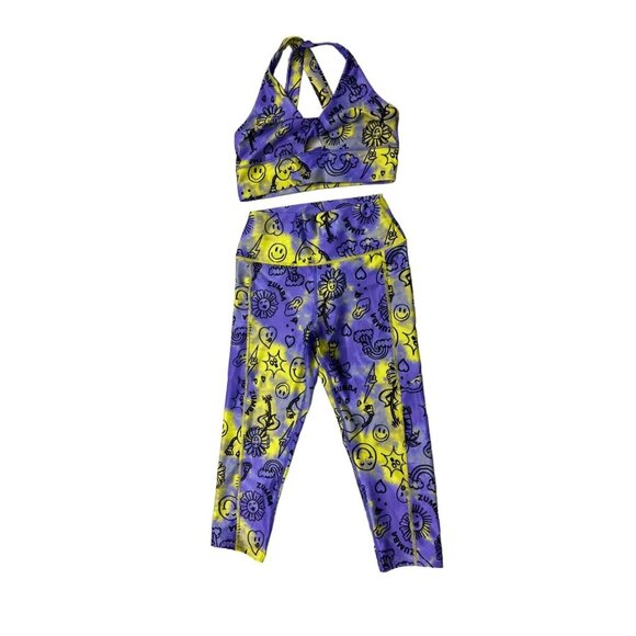 Zumba wear Other - Zumba Wear High Waisted Crop Legging and Dance Twisted Front Bra Set Multicolor